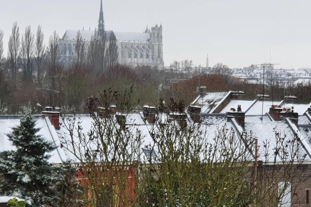 Maison Famille-Confort-Terrasse Jardin-Vue Cathedrale Amiens Bagian luar foto